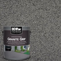 1 Gal Concrete Floor Paint Coating Gray Granite Non-Slip Garage Driveway Patio - £107.49 GBP