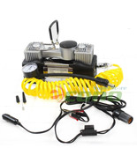 12V DC Twin Cyclinder Mini Metal Air pump Compressor Tire Inflator Kit 1... - $50.48