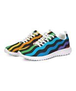 Womens Sneakers, Rainbow Stripes Style Athletic Shoes - £62.47 GBP