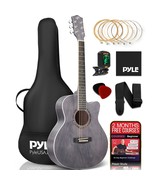 Pyle Acoustic Guitar Kit, 3/4 Junior Size All Wood Steel String Instrume... - £131.31 GBP