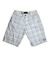 Oakley Golf Chino Shorts Checkered White Blue Stripe Men&#39;s Size 34 W - $476.54 MXN