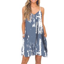 Women&#39;S Dresses Sleeveless Summer Swimsuit Cover Ups Casual Tank Dress With Pock - £36.82 GBP