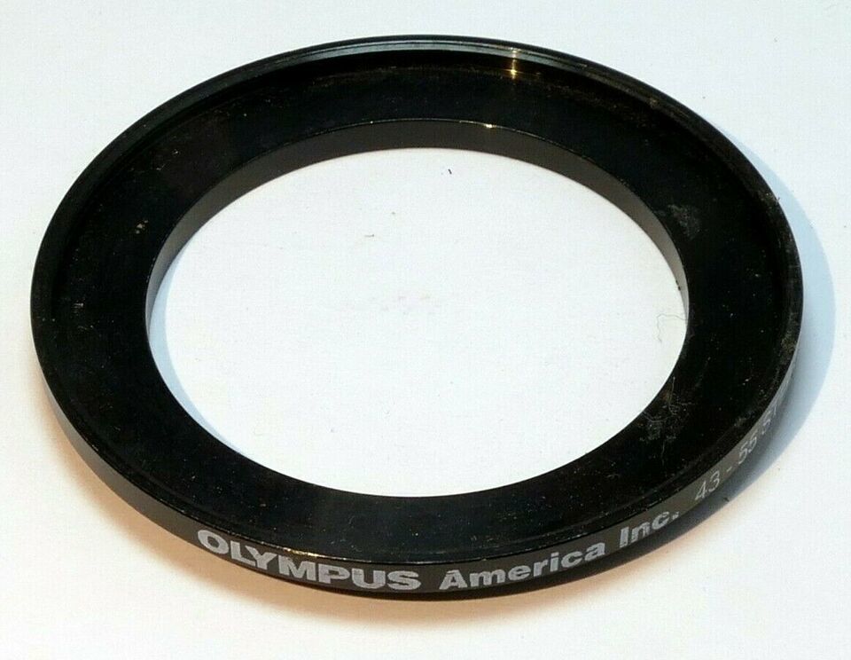 Olympus 43mm to 55mm Step-up ring Metal adapter double threaded - $25.48