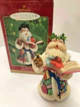 HALLMARK Santa with Book and Birds TOY SHOP SERENADE Ornament - $184.53 MXN