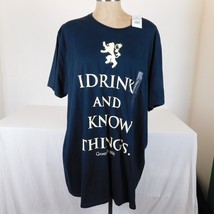 Game Of Thrones I Drink And I Know Things XXL Unisex T-Shirt New Tags HB... - $11.65