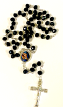 Blessed Mother Black Handmade  Rosary, New from Colombia #L063 - £23.39 GBP