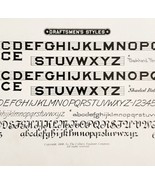 Draftsmen&#39;s Styles Font Example 1899 Victorian Craft Drawing Ephemera DW... - $27.22 CAD