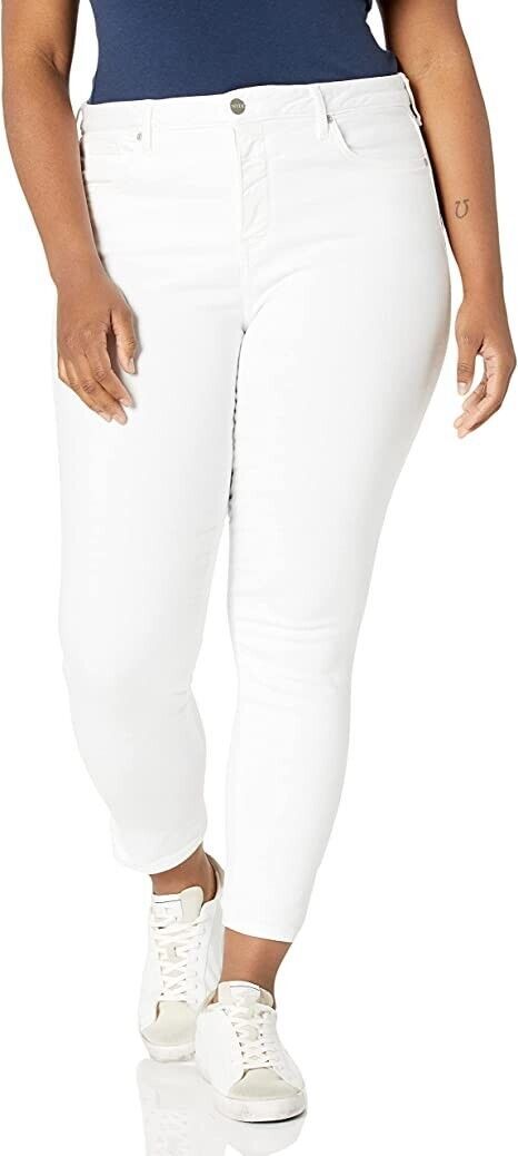 NYDJ White Ami Skinny Ankle w/Cuff Lift & Tuck Denim Jeans Plus Size 20W NWT