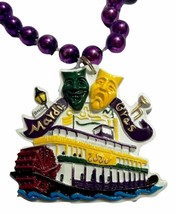 Steamboat Comedy Tragedy Masks Mardi Gras Beads Party Favor Necklace - £3.90 GBP