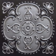 Dundee Deco Rustic Floral Antique Silver Glue Up or Lay in, PVC 3D Decorative Ce - £15.40 GBP+