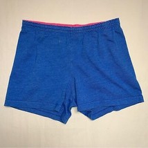 Blue Neon Pink Jersey Shorts Girls Medium 7-8 Classic Basic Gym Gymnastic Dance - £2.32 GBP
