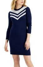 allbrand365 designer Womens Midi Sweater Dress Size Large Color Blue/White - £35.19 GBP