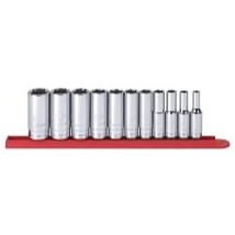 GearWrench 11 Piece 3/8 Inch Drive 6 Point Deep SAE Socket Set - $3,097.02 MXN