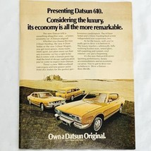 1973 Datsun Nissan 610 Hardtop Wagon Sedan Vintage Print Ad Full Color 8&quot; x 11&quot; - $6.62