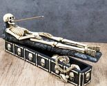 Bone Chilling Skeleton Rest In Peace Tomb Graveyard Incense Stick Holder... - $30.99