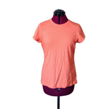 Tek Gear Top Orange Women Cotton Blend Size Medium Athletic Short Sleeve - £14.73 GBP