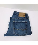 American Eagle Straight Jeans Pants Mens 28x28 Dark Wash 100% Cotton Denim - £15.49 GBP