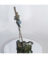 MARK HOPKINS Cast Bronze Golf Sculpture &quot;CLUBS&quot; Limited Edition 1989 - £310.71 GBP