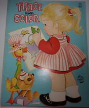 Vintage Saalfield Trace &amp; Color Unused Coloring Book 1960s - $8.99