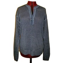 J.CREW Sweater Blue Women Oversized Linen Size Small V Neck Long Sleeve - $21.79