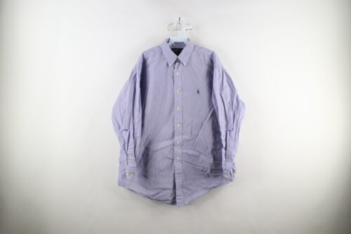 Vtg 90s Ralph Lauren Men 16 32/33 Distressed Yarmouth Collared Button Do... - $24.70