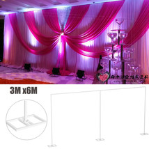 20X10Ft Thickend Steel Backdrop Curtain Stands Frame Kit For Wedding Par... - £171.05 GBP
