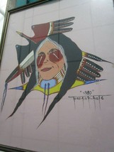 ORIGINAL WATERCOLOR ON PAPER SIOUX FACE 1980 - TONE-BAH-HOLE OKLAHOMA Co... - $294.97