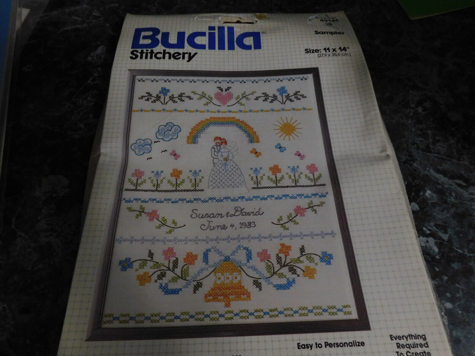 Bucilla Stitchery Sampler 49141 Wedding Announcement Kit - $5.99