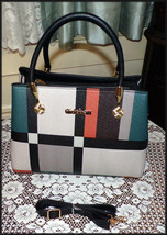 Color Block  Multi Color  Shoulder/Crossbody/Handbag/Satchel Purse Black... - £15.96 GBP