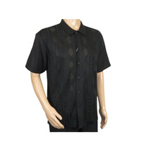 Men Silversilk 2pc walking leisure Matching Suit Italian woven knits 51016 Black image 4