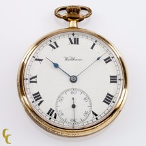 Yellow Gold Filled Waltham Open Face Pocket Watch 15 Jewel Size 17 1914 - $371.24