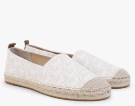 Ralph Lauren Espadrilles Cameryn II Vanilla Tan Monogram Jacquard LRL Fl... - £76.21 GBP