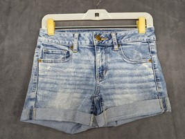 American Eagle Shorts Womens Size 4 Low Rise Shortie Booty Cuffed Super ... - £7.40 GBP