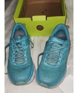Womens Hoka One Bondi 7 Wide Size 7.5 Shoes Sneakers Used Light Blue - £27.93 GBP
