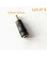 3X DC ROUND 5.5mm x 2.1mm to 5.0mmx 3.0mm connector adapter For Samsung ... - $7.91