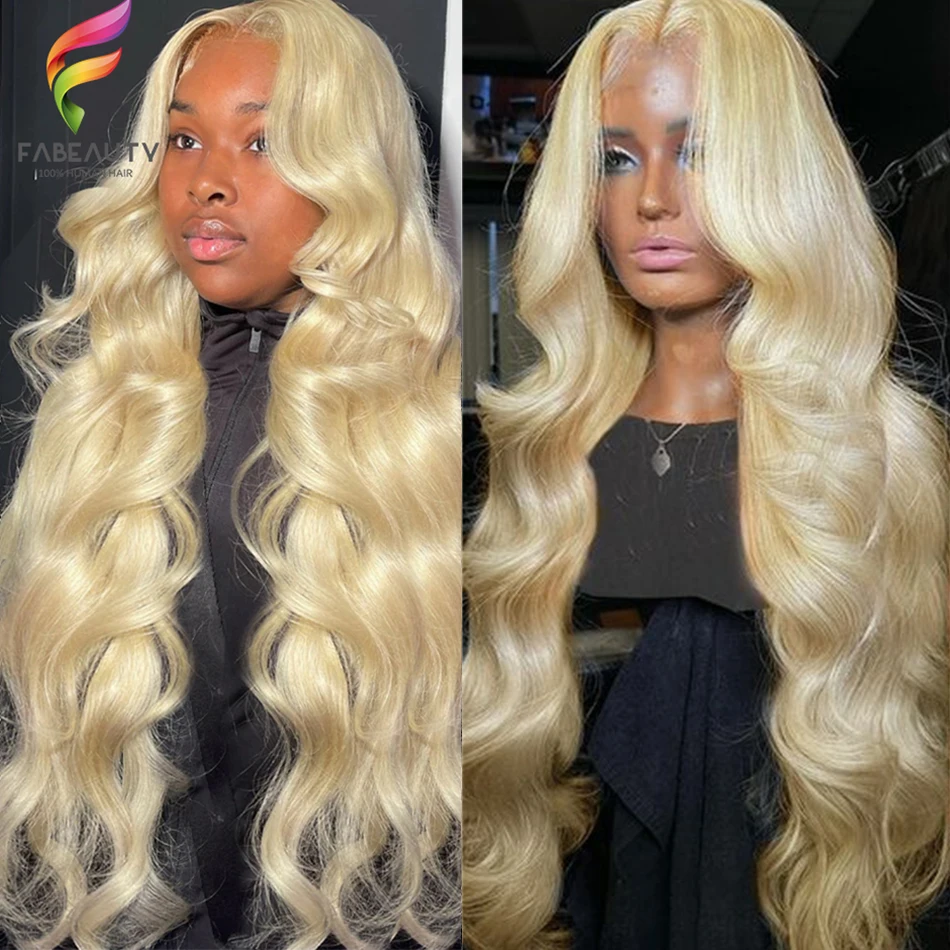 613 Color Blonde Lace Front Human Hair 13x6 Wig Fabeauty 180% Brazilian ... - £81.27 GBP+