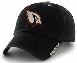 Arizona Cardinals &#39;47 NFL Ice Clean Up Black White Logo Hat Cap  Mens Adjustable - £18.21 GBP