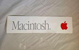 Vintage 1980s Apple Computer Macintosh Red Apple Logo Sticker Decal 11.5... - $14.84