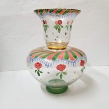 12&quot; Vase Flared Pink Floral Curved Rose Vintage Handpainted Noble Excellence - £19.14 GBP