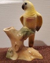 Vintage Royal Copley Parrot Bird on Branch Flower Vase -   5 1/4&quot; Tall - £15.28 GBP