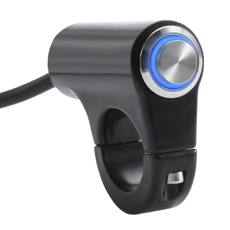 7/8&quot; 22mm LED Motorcycle Handlebar Headlight Switch - Waterproof Self-locking 12 - £14.82 GBP