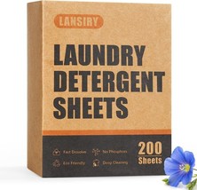 Laundry Detergent Sheets 200 Loads Fresh Linen Scent Washing Detergent Strips - £11.31 GBP