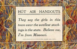 Girls In This Town Wear Swellest Stockings In State~Dustin Nebraska &quot;09 Postcard - £7.45 GBP