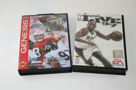 Two Sega Genesis Games - NFL Quarterback Club 96 and NBA Live 97 (No Manuals) - £7.75 GBP