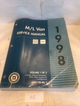 1998 GMC SAFARI &amp; ASTRO VAN ML VAN M L Service Shop Repair Manual Vol 1 ... - $9.90