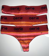 LOT OF 3 NEW AMERICAN EAGLE AERIE THONG PANTIES SIZE SMALL - £9.50 GBP