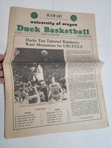 Vintage 1970s Oregon Ducks Game Program UofO Basketball vs Hawaii Warriors VTG  - $9.69