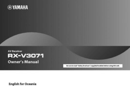 Yamaha RX-V3071 Receiver Owners Manual - £17.01 GBP