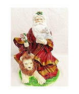Vintage Christmas Musical Santa Around the World 1995 Ceramic Cosmos 11&quot; - £16.27 GBP