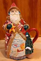 Jim Shore Holiday Traditions Certified Traditions Santa Mug w/Lid Winter... - $25.17